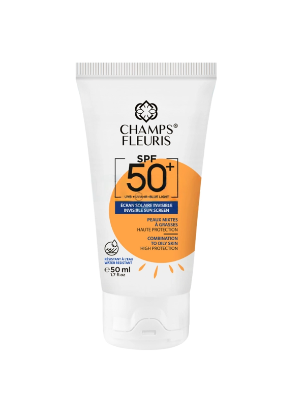 CHAMPS FLEURIS ECRAN SOLAIRE INVISIBLE SPF50+ 50ML CHAMPS FLEURIS ECRAN SOLAIRE INVISIBLE SPF50+ 50ML